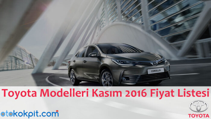 Toyota fiyat listesi